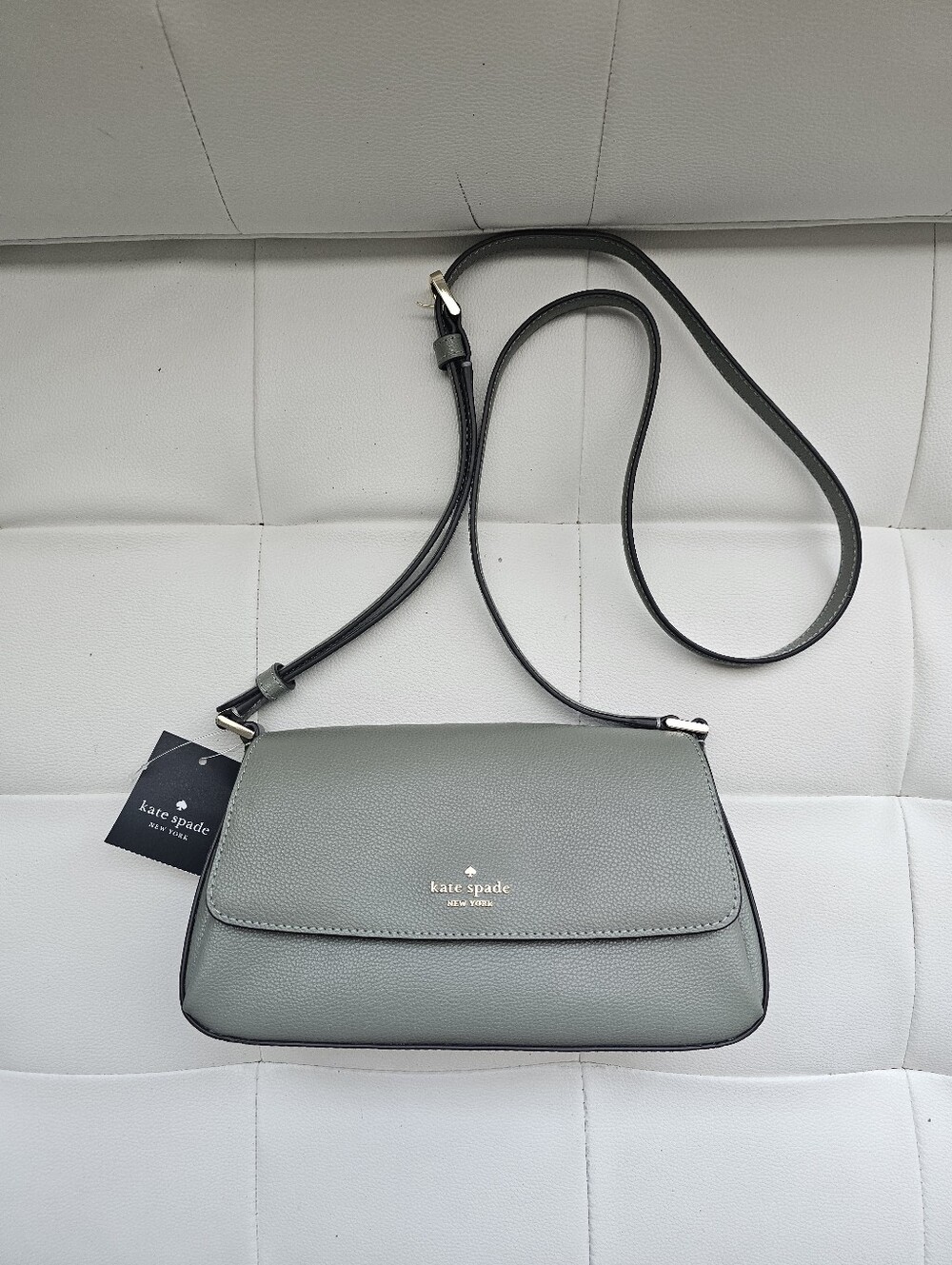 Authentic BNWT kate spade New York Pebbled Leather Crossbody Bag in Sage Green